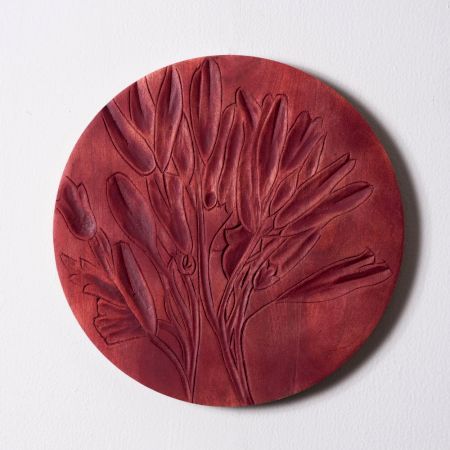 Handcrafted Etched Wall Plate Set of 8